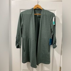 Ruched Sleeve Cardigan
